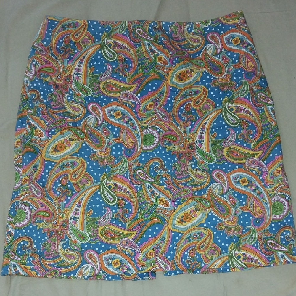 Paisley Print Skirt
